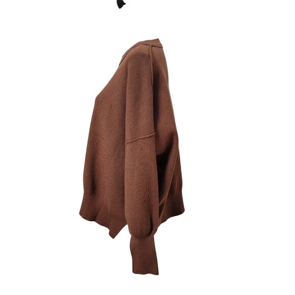 Efan Size L Chocolate Brown Oversized Drop Shoulder Sweater, Exc. Used Cond. - Picture 6 of 15